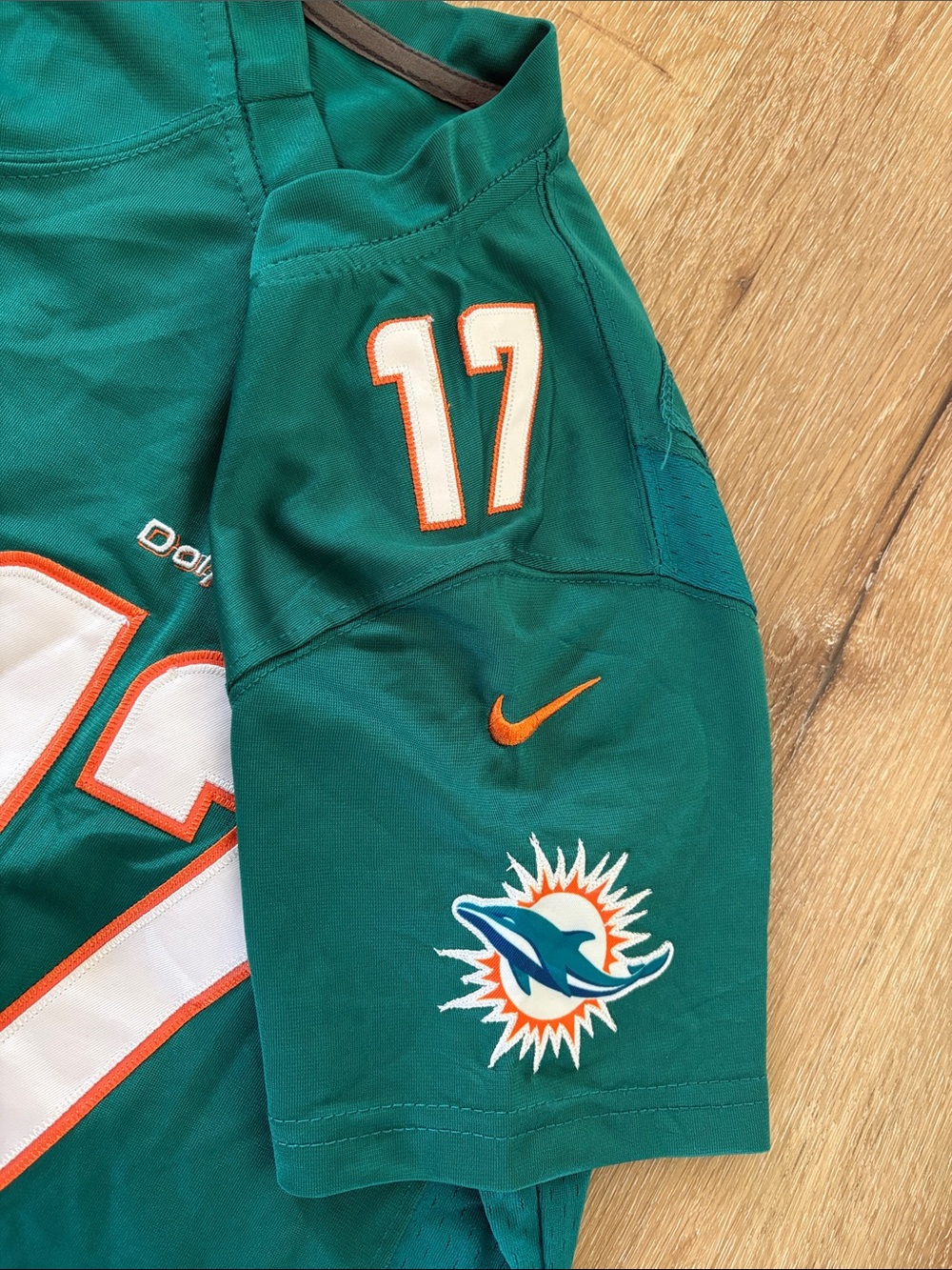 Nike NFL Teal Miami Dolphins Football Jersey - Picture 6 of 7